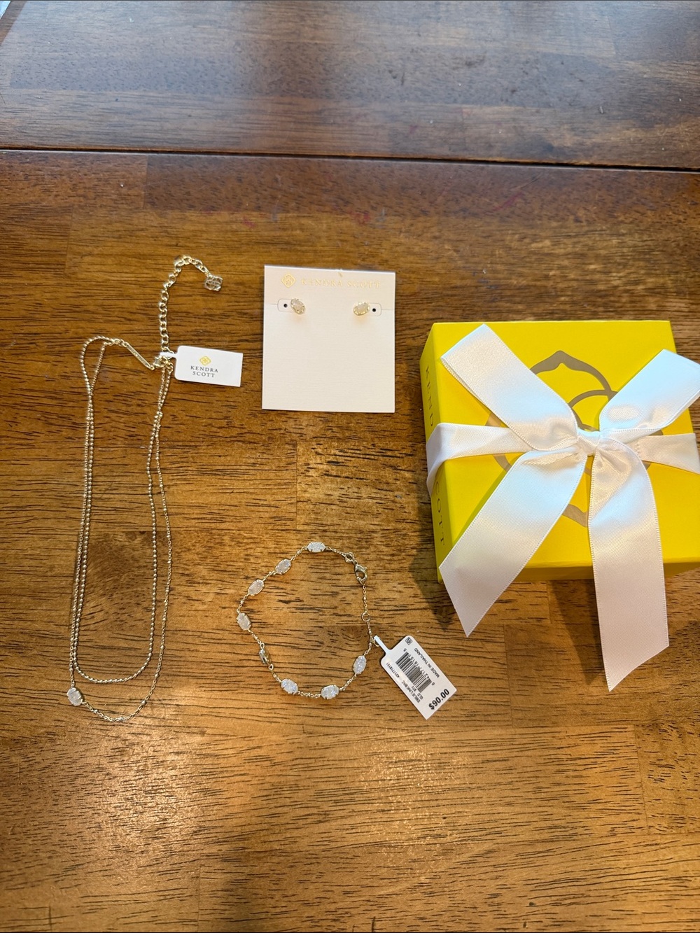 Kendra Scott Druzy Gold-Trim three piece set